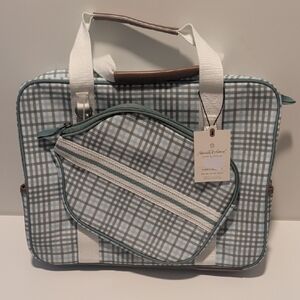 Hearth & Hand Blue and Green Plaid Pickle Ball Bag